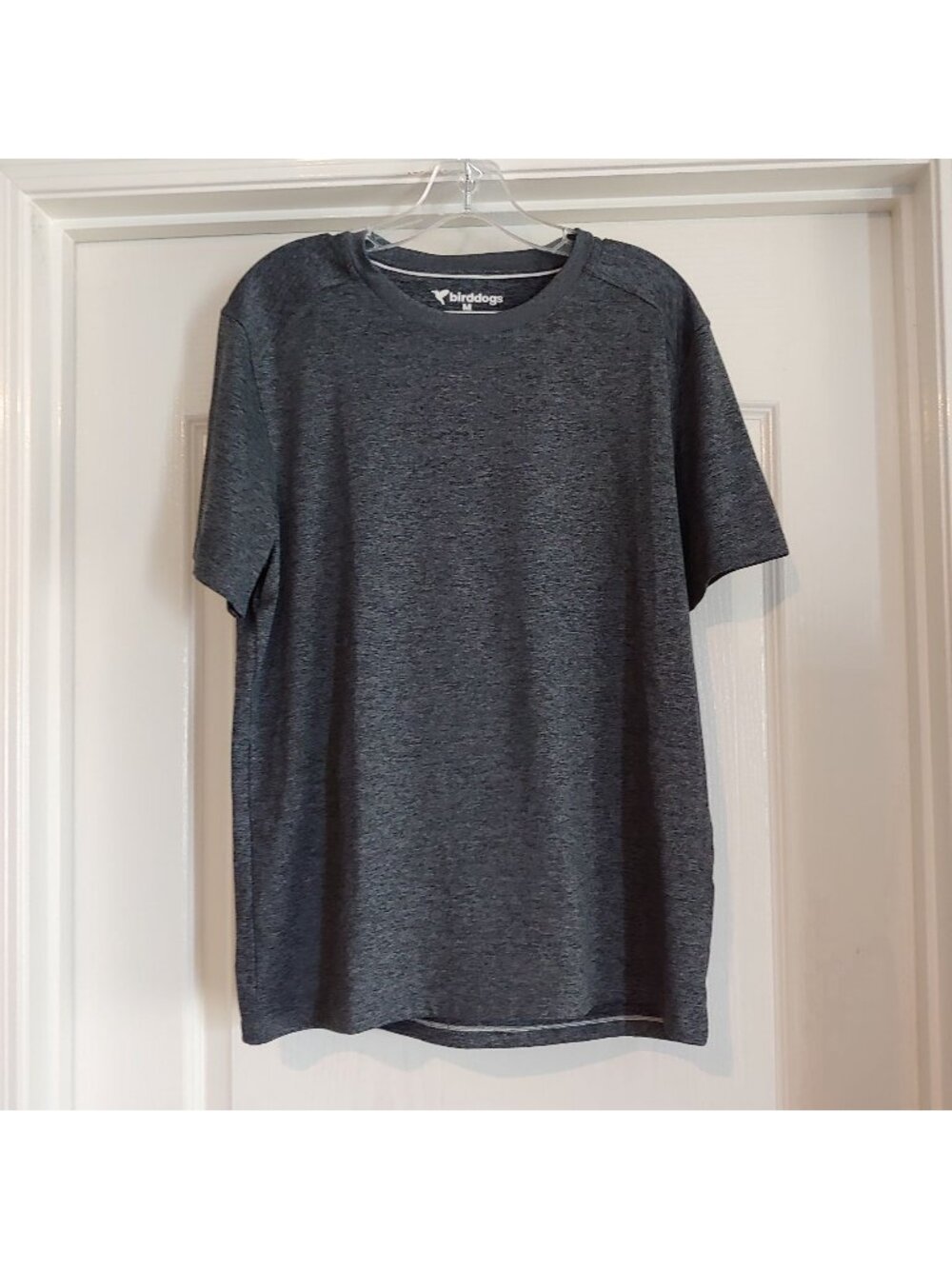 Bird Dogs Mens Heather Gray Performance T Shirt Athletic Crew Neck Activewear M